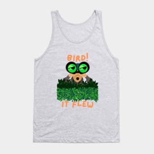 Bird Watcher with binoculars Tank Top